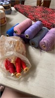 (7) Rolls of various Yarn & Supplies