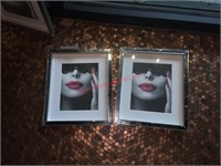 (2) PICTURES IN MIRRORED FRAMES