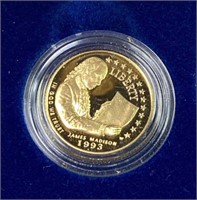 1993-W Bill of Rights 3-Coin Proof w/ $5 Gold