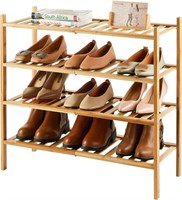 4-Tier Bamboo Shoe Rack