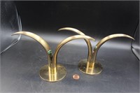 2 Mid-Century Swedish Ystad-Metall Candle Holders