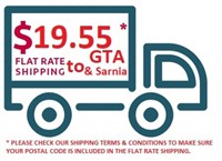 Flat Rate Shipping 19.55 per inv to all the GTA &a