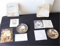 2 Collector Plates with Certificates Authenticity