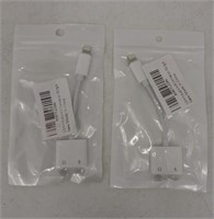 New - 2 Pack - Lightning Adapter 3.5mm Audio AUX