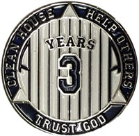 New - Year 3 MyRecoveryStore Pinstripe AA Chip