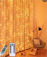 New - Litogo Curtain Lights, 9.8 X 9.8ft 300 LED