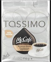 Sealed - TASSIMO MCCAFE Premium Roast Coffee 116G