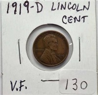 1919D Lincoln Cent VF