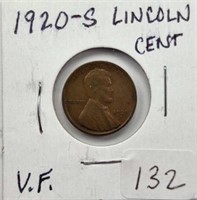 1920S Lincoln Cent VF