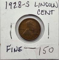 1928S Lincoln Cent F