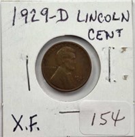 1929D Lincoln Cent XF