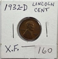 1932D Lincoln Cent XF