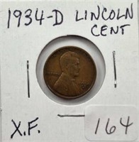 1934D  Lincoln Cent XF