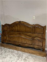 KING SHELL CARVED BACK BED ETHAN ALLEN 81"W X