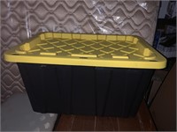 NEW BLACK AND YELLOW TOUGH STACKABLE AND LOCKABLE