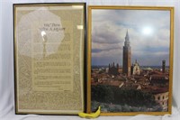 2 Framed Pcs. "Path With Heart" & "Cremona" Photo