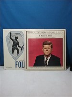 JFK Memorial album and a military album