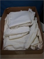 Box of linen tablecloths