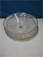 2 piece bowl and under platter Federal Glass 22