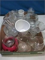 Full flat of mostly glass candle holders
