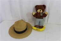 1920's Nat.Park Service Hat & Smokey the Bear Toy