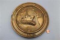 USS WWII Brass US Navy Plaque