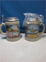 Pair of Peabody Coal safety awards steins