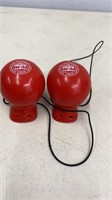 2 LRG RED CLOWN NOSES FROM BARNUM & BAILEY CIRCUS