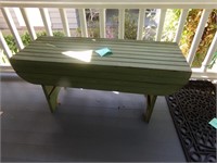 Green Porch Bench - Wood