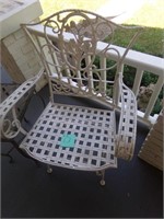Metal Chair and Side Table