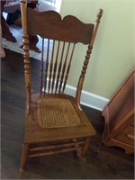 Wood Rocking Chair with Cane Bottom
