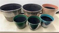6 NEW MISC. POTS FOR PLANTS