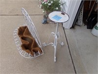 Plant Stand and Metal Planter Box