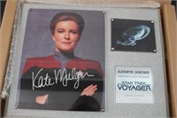 STAR TREK SIGNED BY KATHRYN JANEWAY PLAQUE