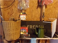 Coffee  Pot, Wicker Basket, Christmas Items