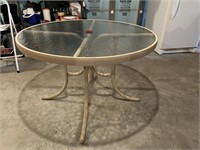 Metal / Glass Top Patio Table
