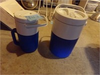 2 Plastic Water Thermos