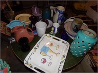 Misc. Vases, Pottery Bowls, Trays
