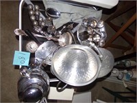 Silver Plate Napkin Rings, Serving, Bread Bowl &