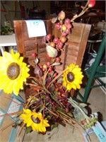 Decorative Shutter with Sunflower