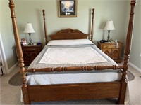 Queen Size Bed With Tempurpedic Mattress and Box