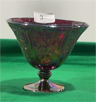 Vintage Carnival Glass Bowl- Tilts to One Side