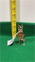 Glass Kangaroo w/ Baby Figurine