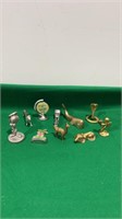 10 Miniature Brass/ Metal Figurines - Cobra,Whale,