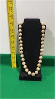 Polished Stone Bead Necklace