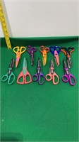 10 Assorted Craft Scissors - Fiskars Band etc