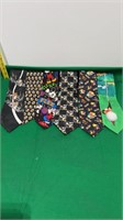 6 Assorted Men's Neckties- Mickey Mouse, M&M's,