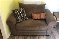 Corinthian Extra Wide plush chair and pillows