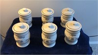 6-Longaberger Pottery Spice containers