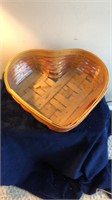 Longaberger Basket Heart Shaped